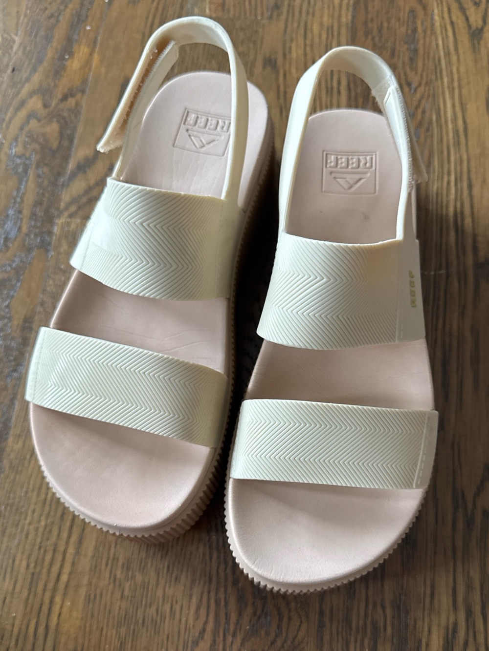 Reef Water Vista Higher Platform Sandals Cream Blush Size 7 - Picture 12 of 12